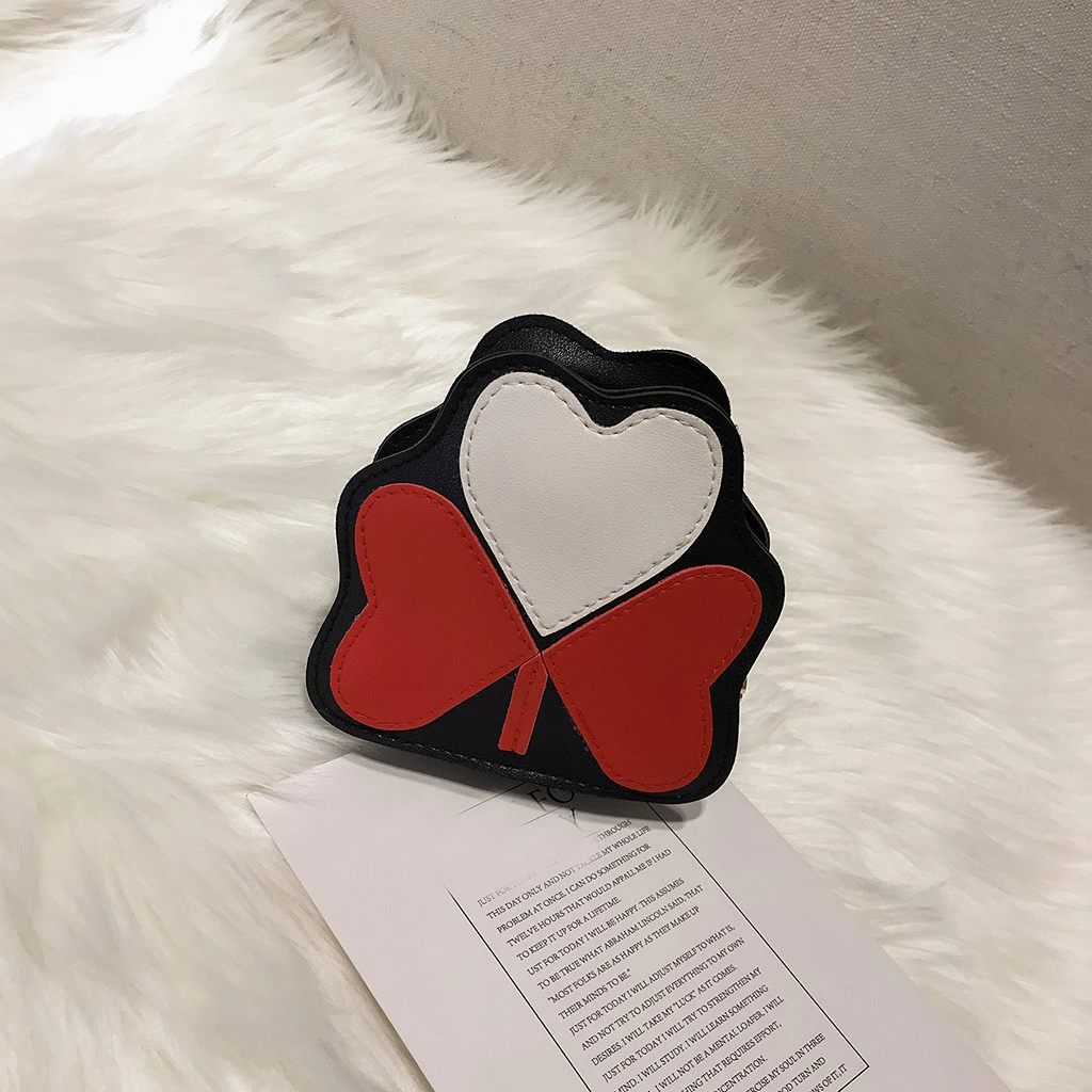 2019 Girl Backpacks Coin Purse Handbag Children Wallet Small Kids Shoulder Handbag Crossbody Purse Money Baby Heart Bags 823