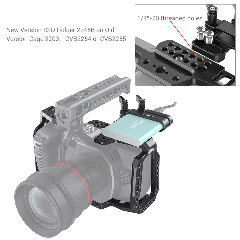  SmallRig Quick Release Halterung für Samsung T5 SSD Karte Halter Halterung Kompatibel Mit SmallRig 