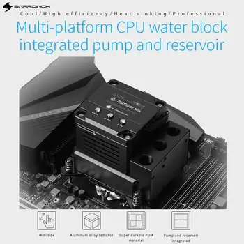 

Barrowch FBLTPRP-04 CPU water block integrated pump and reservoir,for INTEL/AMD/X99/X299,OLED Digital display,POM version