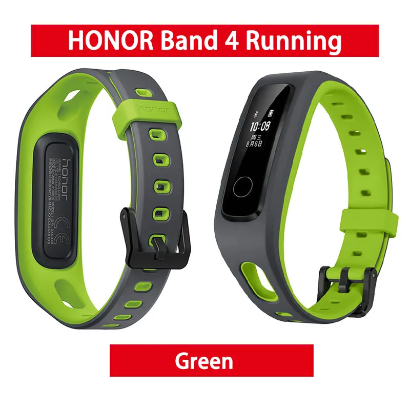 Продукт huawei Honor Band 4 Беговая Версия смарт-браслет башмак-пряжка Land Impact Sleep Snap Monitor - Цвет: green