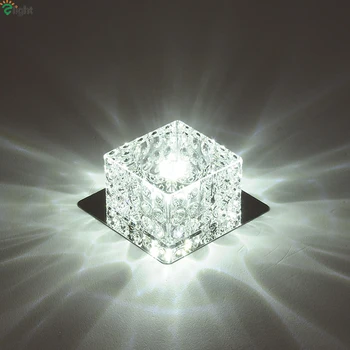

Dia10cm Modern Lustre Square Crystal Led Downlights Chrome Metal Living Room Led Downlight Corrdior Aisle Led Dowmlight Fixtrues