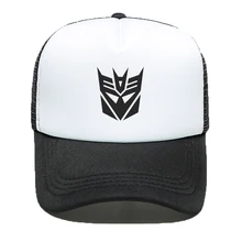 Горячий стиль Печатные Трансформеры с таким же рисунком дышащая сетчатая шляпа четыре сезона доступны Мода для мужчин и женщин
