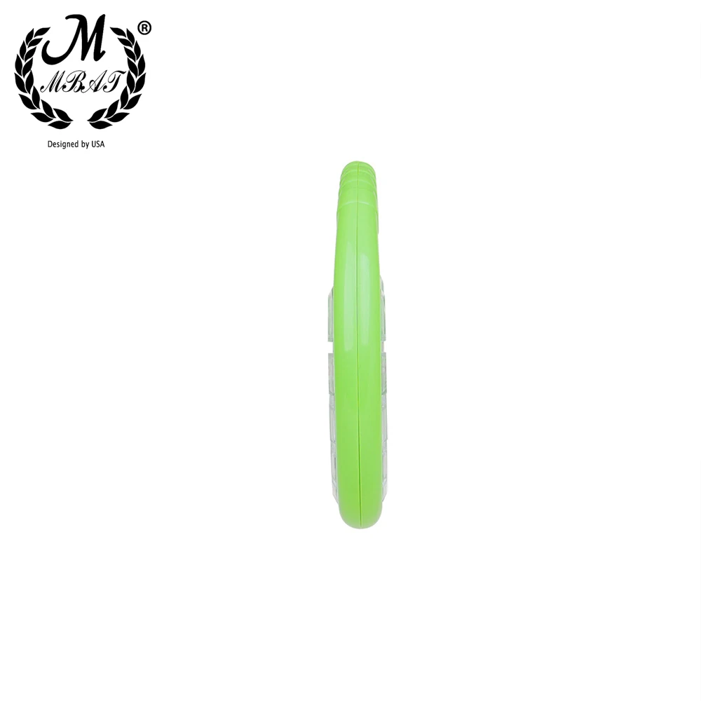 M MBAT Orff Double-Sided Green Tambourine Bell Instruments Flower Drum Circle Children's Musical Toy Gift Percussion Instrument