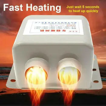 

12V 800W Car Electric Air Heater Defroster Demister 2 Outlets Fast Heating Warm & Cool for RV Motorhome Trailer Trucks Boat
