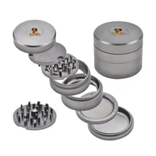 Алюминий травяной травы измельчитель табака 4-секционный измельчитель для сигарет аксессуары для шлифовальных станков измельчитель табака домашней жизни гаджет ручной шлифовальный станок