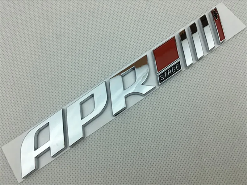 [ ] 20 шт 20*2,5 см АБС-пластик покрытие Серебряная Автомобильная эмблема APR задний значок автомобиля кузова наклейки логотипы