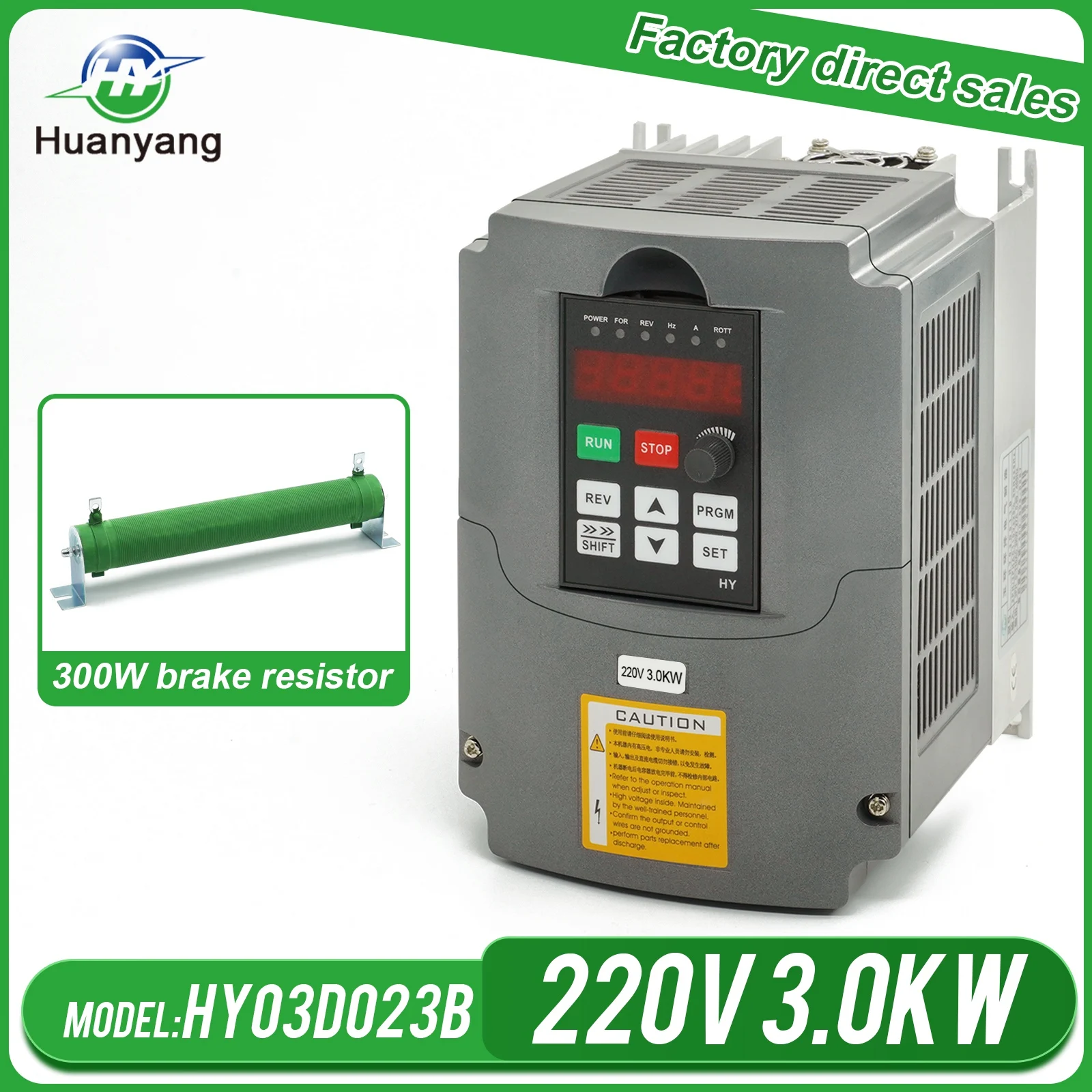 New Huanyang 3KW 220V inverter VFD variable speed drive inverter with