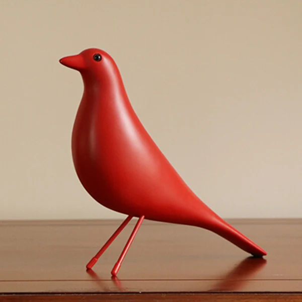 

Hot Sale Resin Craft Bird Figurine Statue Office Ornaments Sculpture Home Decoration Accessories Bird Sculpture(red)