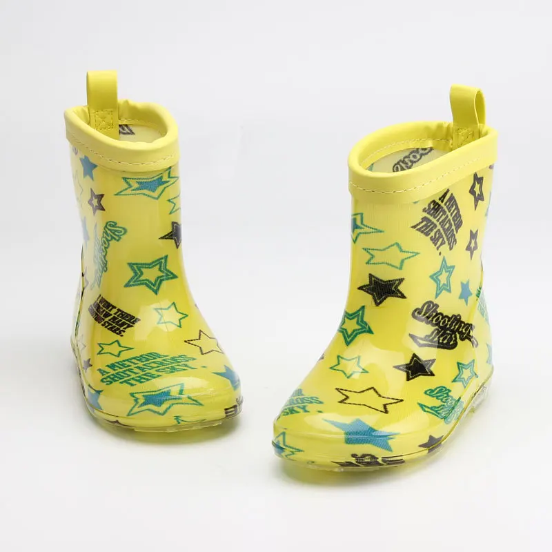 Непромокаемые сапоги с мультяшным бантом; резиновые сапоги для девочек и мальчиков; водонепроницаемая обувь из ПВХ; детская обувь с героями мультфильмов; непромокаемые сапоги; 5 цветов