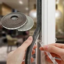 Self-adhesive Sealing Wind-proof Brush Strip For Home Door Window Draught Excluder Brush Weather Strip Seal Tape Strip Gasket