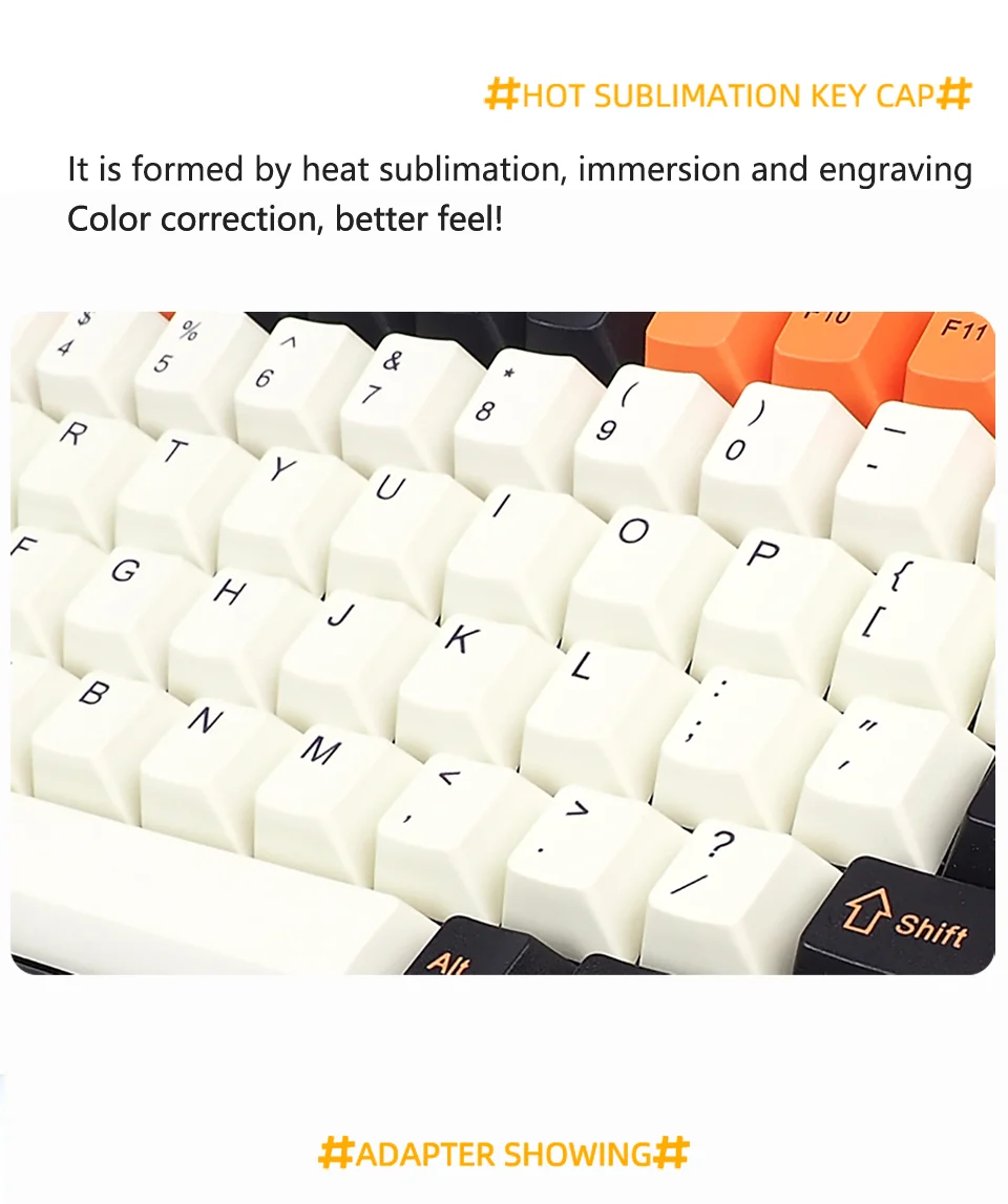 Keycool PBT ключ крышка ANSI сторона/позитив/Передняя печать Cherry MX ключ крышка набор для TKL 84/60% игровая клавиатура подходит keycool84 Akko84