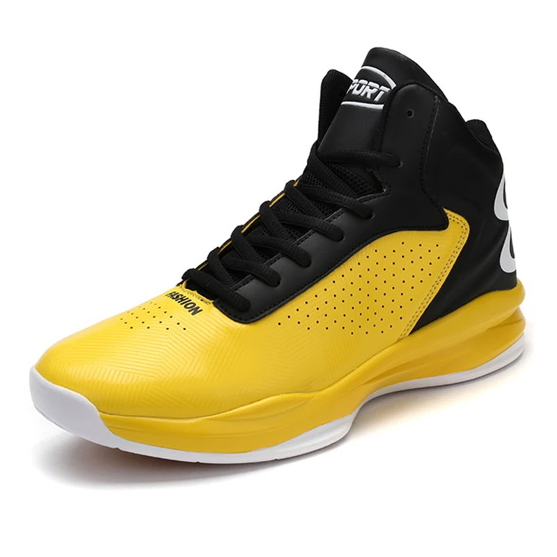 mens yellow basketball shoes