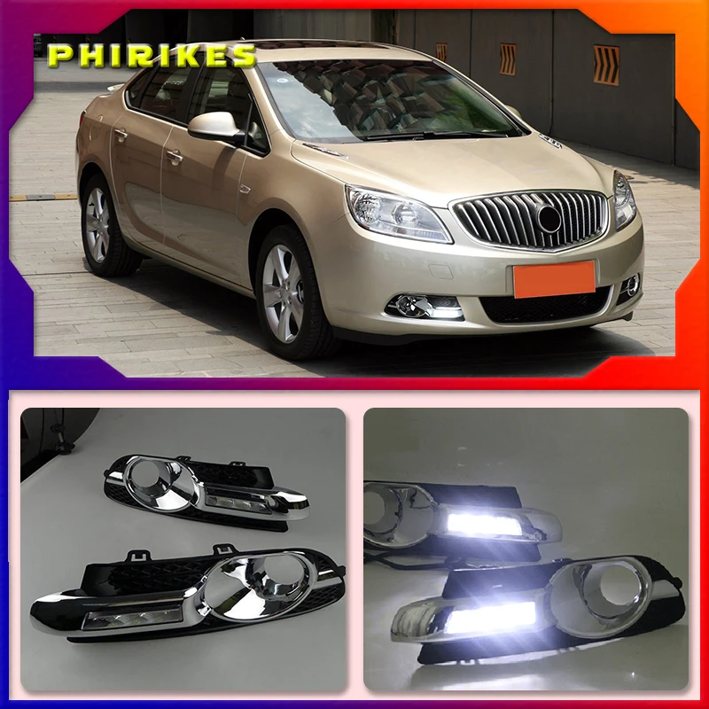 

2 шт. светодиодный DRL Противотуманные фары светильник для Buick Excelle GT 2010-2013 белый/желтый/синий/передняя противотуманная фара Дневной светильник