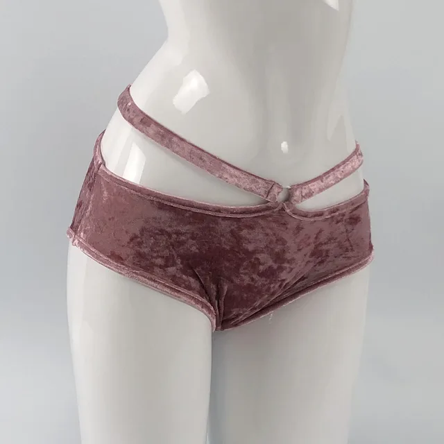 Ropa Pole Conjunto De En Terciopelo Rosa Top Con Tirantes Y