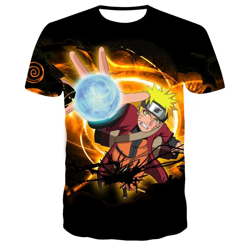 

Latest Cool Anime Pattern Tops tee Men Fashion Tee 2019 Fashion Men Tops T-shirt Summer Newest 3D Print Naruto Printing T-shirt