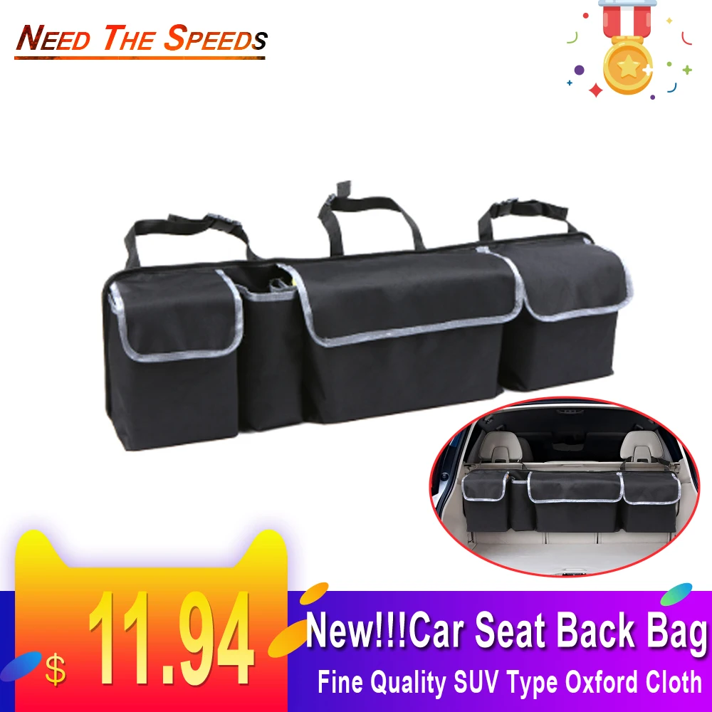 

Car Rear Seat Back Storage Bag Multi Hanging Nets Pocket Trunk Bag Organizer Auto Stowing Tidying Interior Accessories Supplies