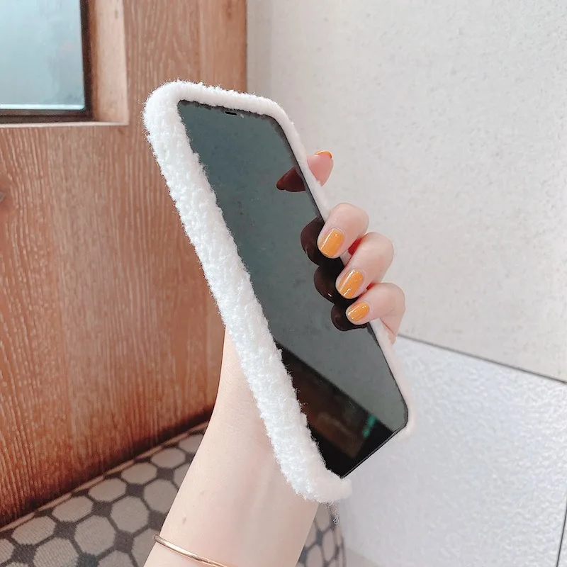 GlamPhone чехол плюшевый овечий чехол для телефона для iPhone11Pro/Max X XS Max XR Мягкий силиконовый чехол для iPhone11 7 8 6 6s Plus чехол