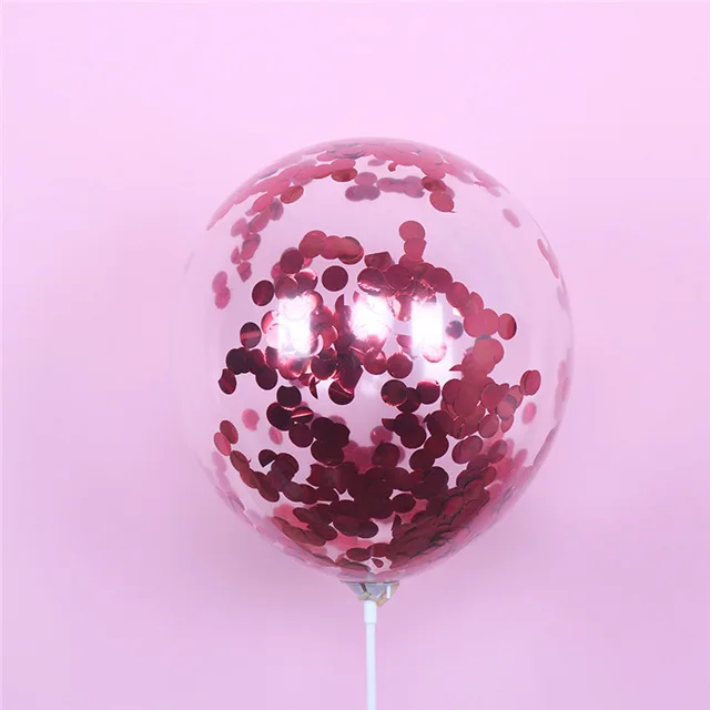 5pcs Red Confetti Пластиковая полоска для воздушных шаров Арка зажимы для воздушных шаров Аксессуары Держатель счастливый воздушный шар для вечеринки на день рождения арочный комплект Свадебная вечеринка Декор Рождество - Цвет: 5pcs Red Confetti