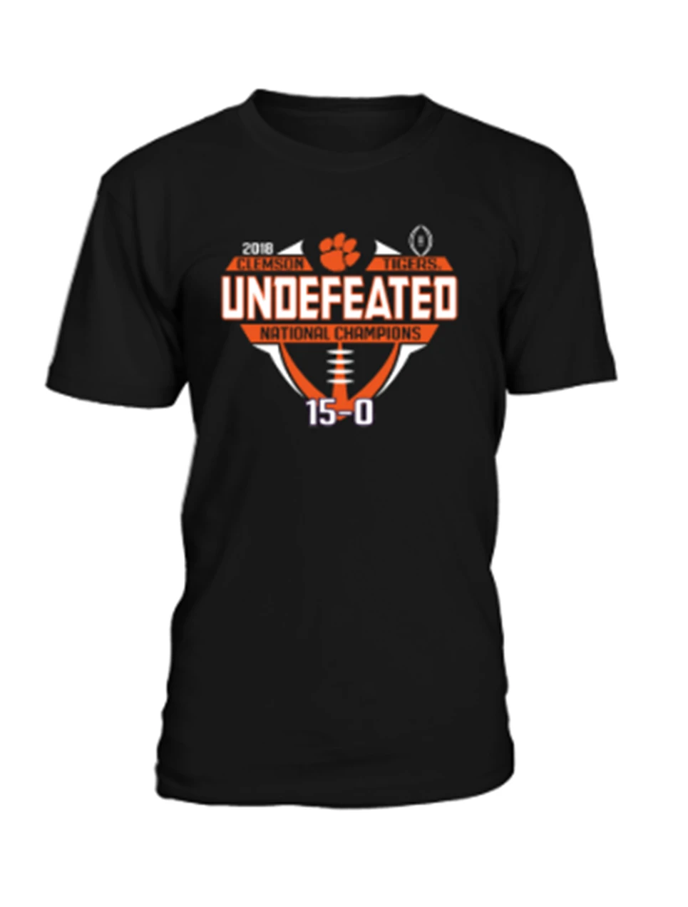 Clemson Tigers 2018 2019 футбольные национальные чемпионы непобедимая футболка популярная
