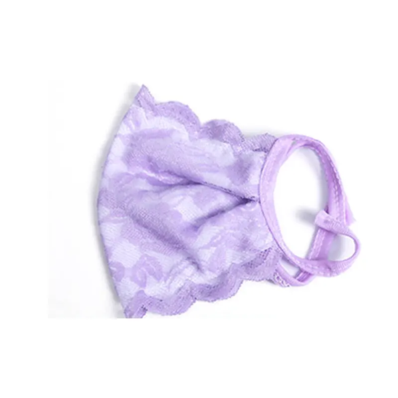 Women Soft Lace Cotton Mask Girls Summer Washable Mask Spring Breathable Mouth Mask Solid Color Mouth-Muffle Face Covers