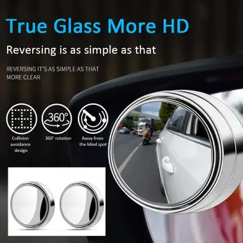 

360-degree Rotating Car Small Round Mirror Rearview Mirror Car With Large Field Of View Mirror Blind Spot Mirror Dropshipping