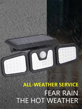 

1PC 10W LED Solar Light Outdoor Solar Lamp PIR Motion Sensor Waterproof Wall Light for Garden Decoration 74 Lamp Bead