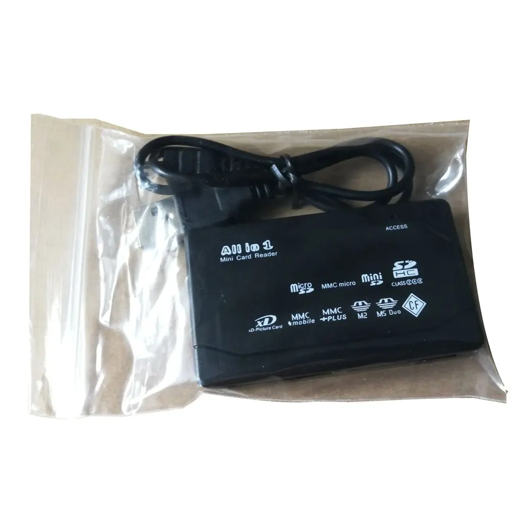 Новейший горячий черный Внешний USB 2,0 мульти кард-ридер для XD MMC MS CF TF Mini M2