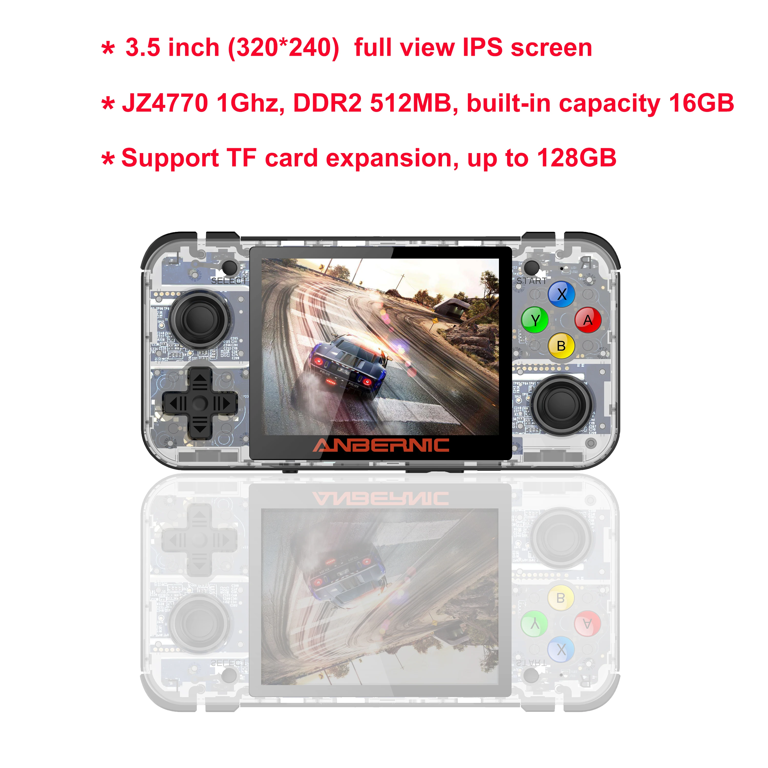 NEW ANBERNIC Retro game 350 Video games Upgrade game console ps1 game 64bit opendingux 3.5 inch 2500+ games RG350 Child gift IPS