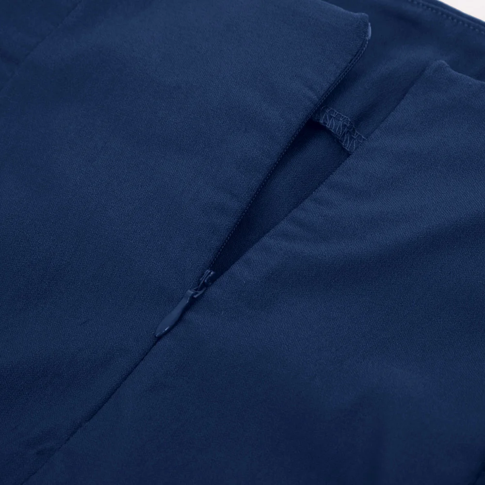 Юбка на молнии Повседневная Формальная Ruched Bodycon Удобная винтажная однотонная Передняя облегающее бедра Женская