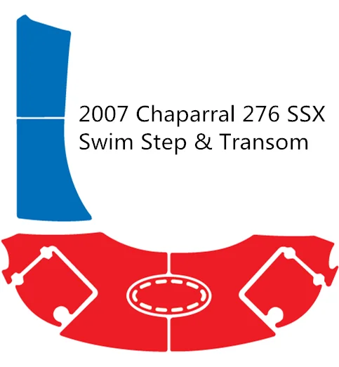 2007 Chaparral 276 SSX плавающий шаг и транцевая площадка лодка EVA Тиковый настил 1/" 6 мм