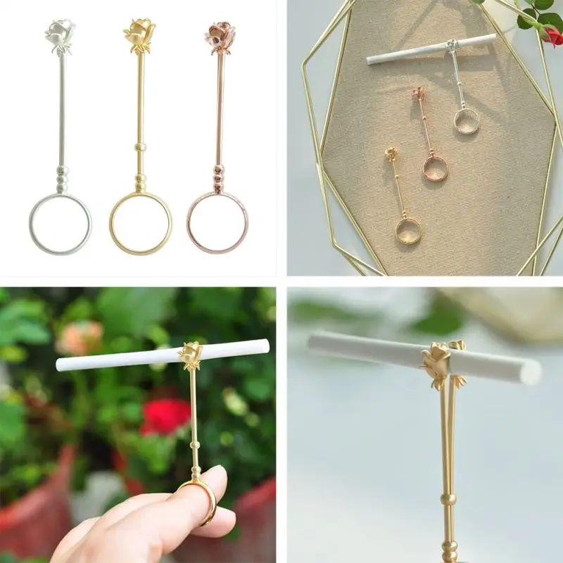 Cigarette-Holder Ring-Rack Finger-Clip Smoking-Accessories Rose Gift Metal Vintage Women