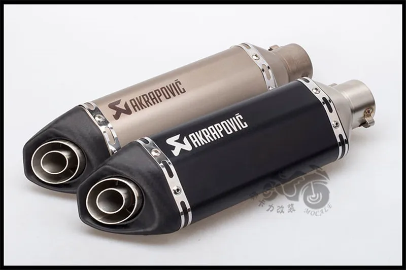 51 мм мотоцикл Akrapovic Модифицированная выхлопная труба имитация углеродного волокна косой маленький шестигранный прямой глушитель