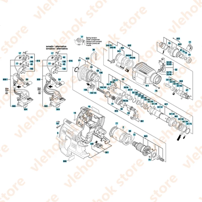BOSCH 11536VSR GBH36V LI 