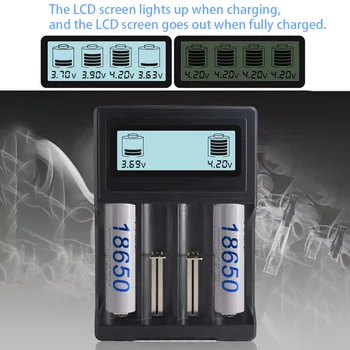 

Travel Smart Fast Office Short Circuit Protection Electronic USB LCD Display Universal Battery Charger Home For AA C D Size