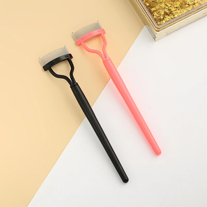 Eyelash Curler Beauty Makeup Lash Separator Foldable Metal Eyelash Brush Comb Mascara Curl Tool