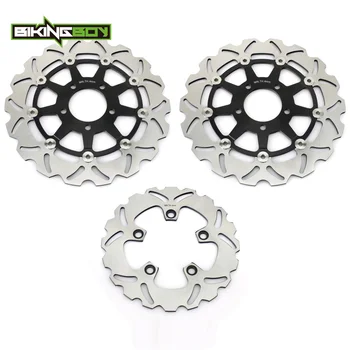 

BIKINGBOY For SUZUKI GSXR 1000 K3 K4 2003 2004 GSX-R 600 750 2004 2005 K4 K5 Wavy / Round Front Rear Brake Discs Disks Rotors