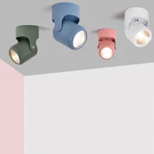 

Open mounted down light, spot light, LED ceiling light, Nordic Macaron creative ceiling adjustable, no opening, no track