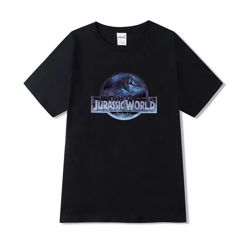 Jurassic Park женские футболки летняя футболка с короткими рукавами и буквенным принтом уличная Футболка женская футболка больших размеров женская S-2XL - Цвет: Black TX45