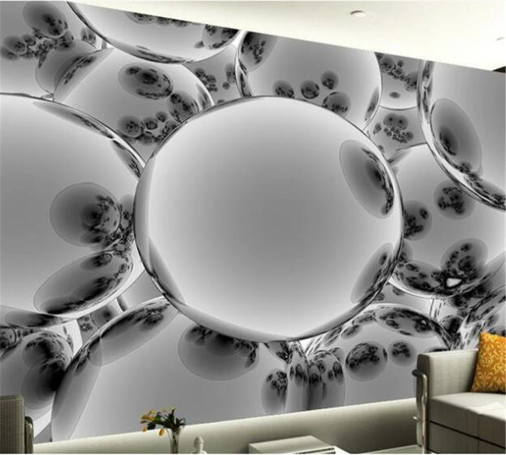 Beibehang пользовательские обои Ultra HD 3D современный модный хрустальный шар для