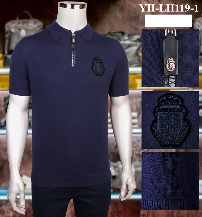 

BILLIONAIRE T shirt men Cowhide 2020 new summer casual Thin Business England high quality Short sleeve M-4XL free shipping