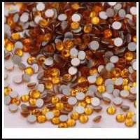 Light Peach / Champagne AB Flat Back Nail Art Glue On Non Hotfix Rhinestones Glass Crystals Chatons Strass Stones Decoration