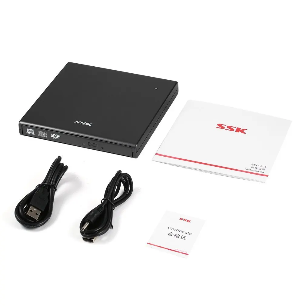 

LESHP External DVD ROM Portable Reader Writer Recorder Optical Drive USB 2.0 CD/DVD-ROM CD-RW Player Burner Portatil for Laptop