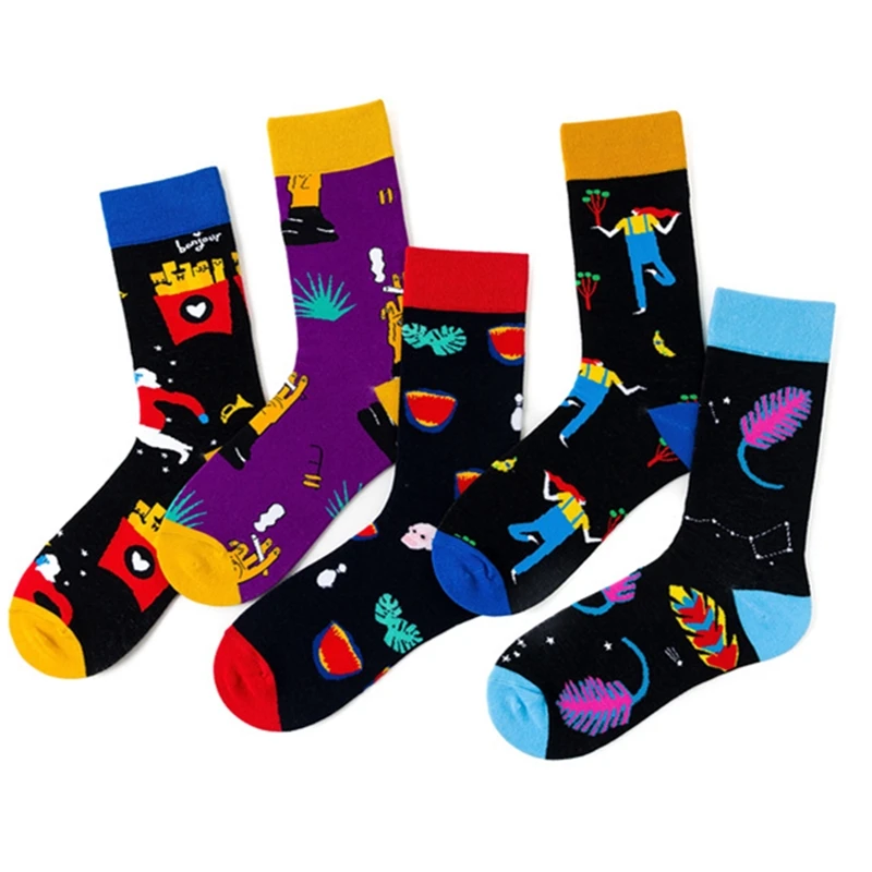 Забавные носки в стиле Харадзюку с изображением картофеля фри; японские креативные Носки с рисунком; женские носки; Новинка; Calcetines Mujer Sokken; милые носки для девочек