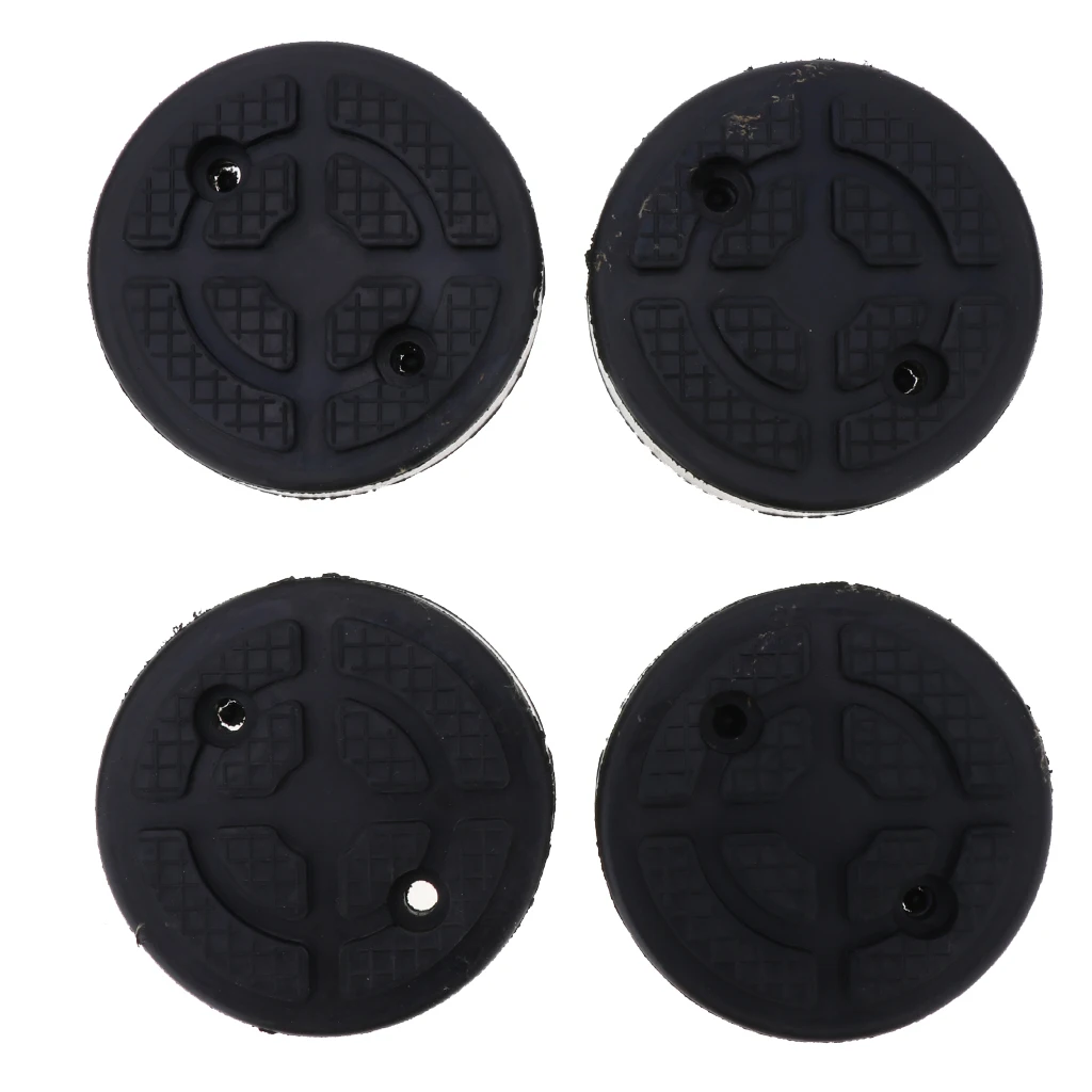 4pcs Rubber Floor Jack Pad Adapter, Universal Automotive Frame Rail Protector - Keeps Pinch Weld, Paint and Metal Safe