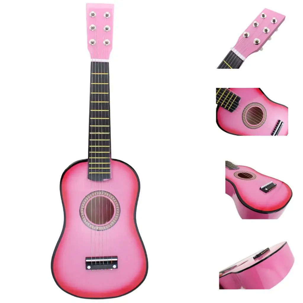 Exquisite Solid Wood 6 Strings 21 inch GuitarPractice Mini String Musical Instrument for Beginners  music lovers