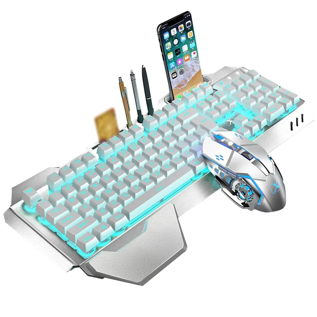 K680 Gaming keyboard and Mouse Wireless keyboard And Mouse Set LED Keyboard And Mouse Kit Combos - Цвет: 2