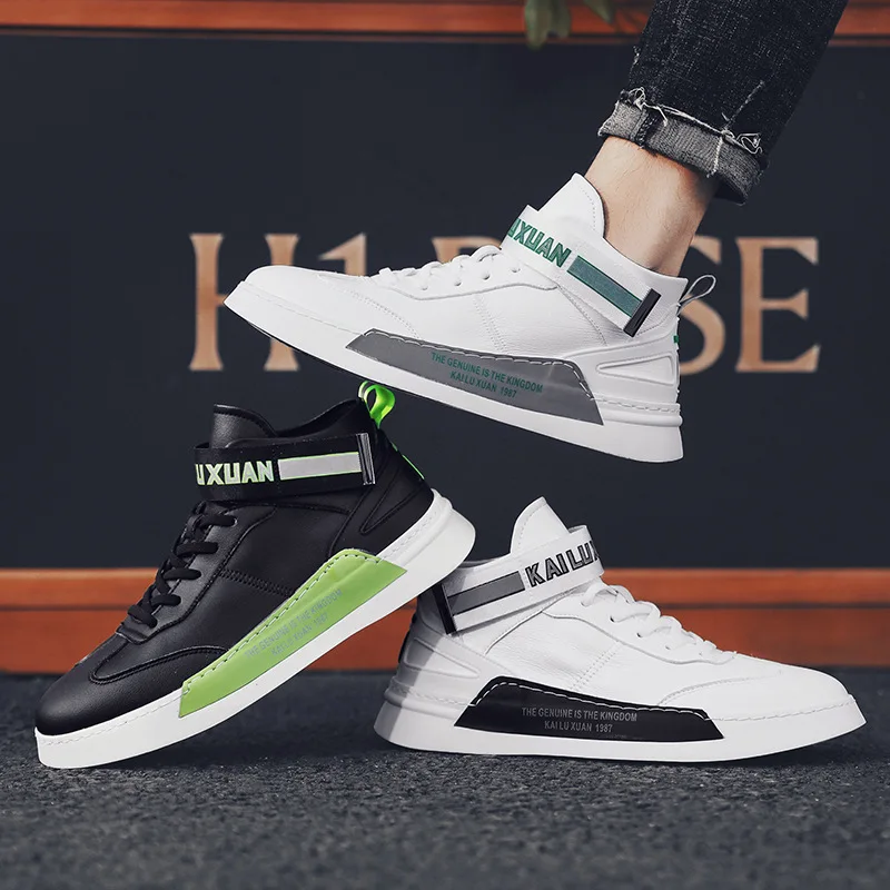 

Shoe Men's 2019 Autumn New Style White Shoes Korean-style Versatile Trend Sports Trendy Shoes Men-Style Leather Casual Board Sho