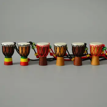 

5pcs Mini Jambe Drummer Individuality Djembe Pendant Percussion Musical Instrument Necklace African Hand Drum Accessories Toy