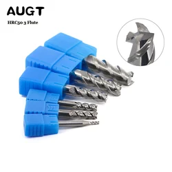 Augusttools fresa de carboneto, hrc50, 3 sulcos, fresa de madeira, cortador, fresa, alumínio, cobre, processamento, ferramentas de fresa