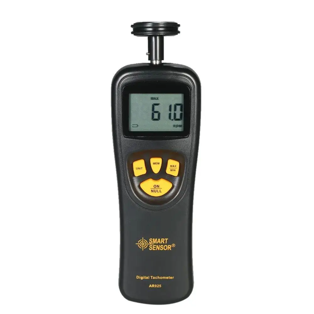 

SMART SENSOR AR925 Digital Tachometer 0.05~19999.9m/min 0.5~19999RPM Speedometer Contact Motor RPM Meter